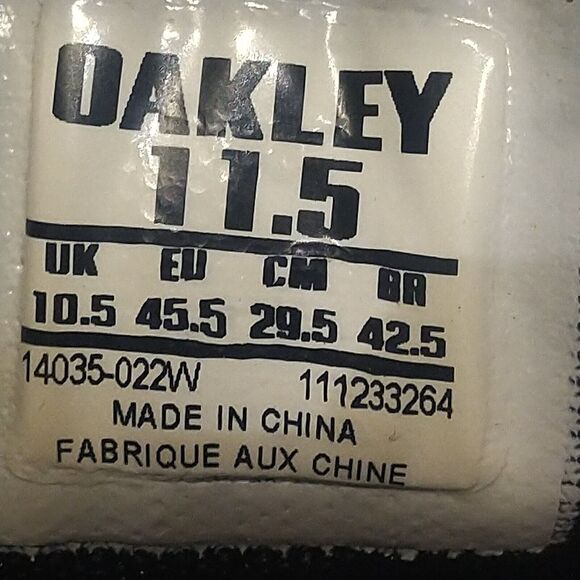 Oakley Men's Ripcord Golf Shoes Ortholite Soft Spike Black/White Leather Sz 11.5 - Picture 12 of 12